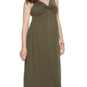 NWT A:GLOW MATERNITY MAXI DRESS OLIVE XS MAT
